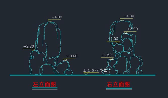 塑石假山施工圖