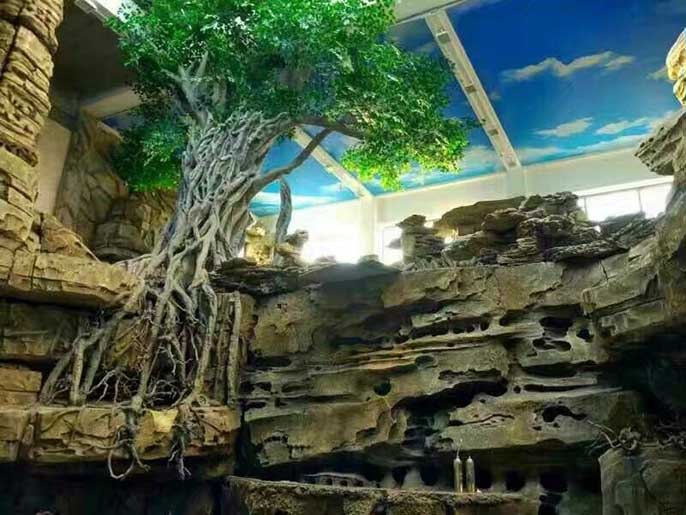 室內塑石假山.jpg 室內塑石假山