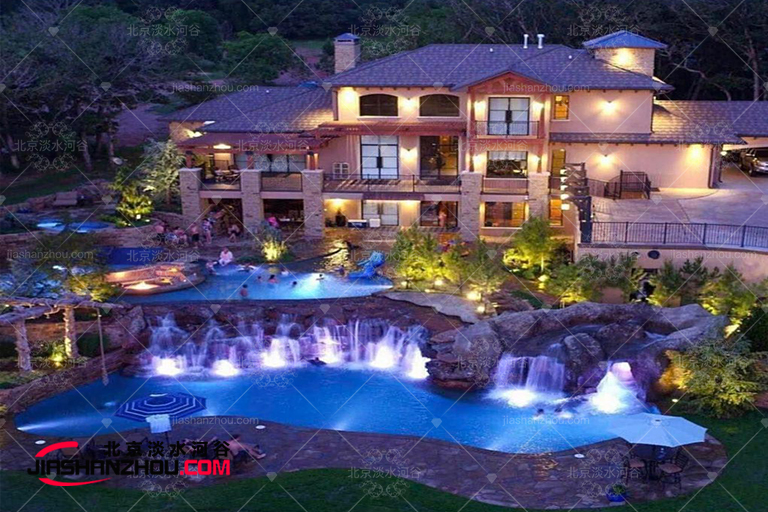 人工假山瀑布.jpg 人工假山瀑布