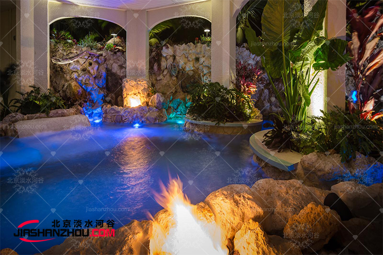 人工假山瀑布.jpg 人工假山瀑布