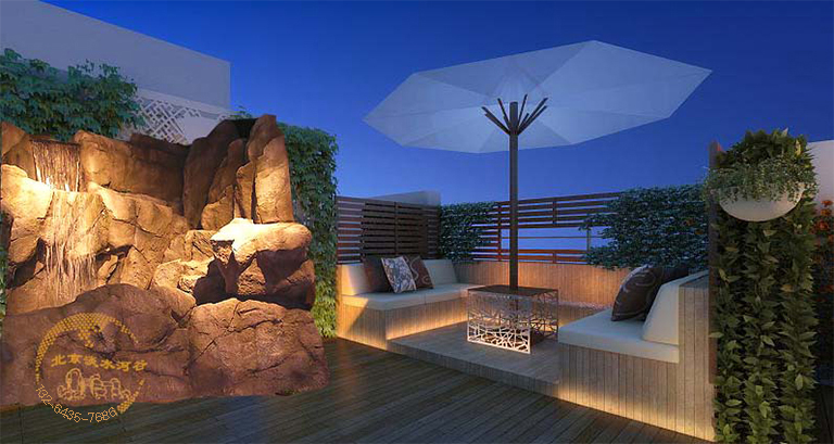 屋頂花園假山.jpg 屋頂花園假山