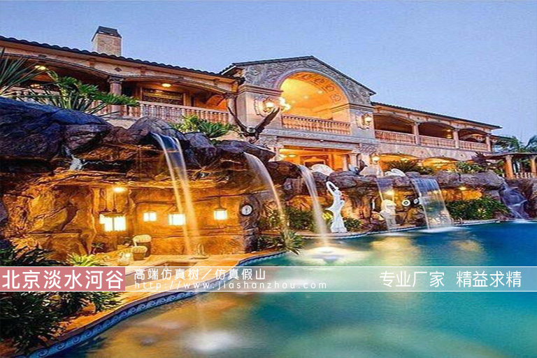 人工假山瀑布制作.jpg 人工假山瀑布制作