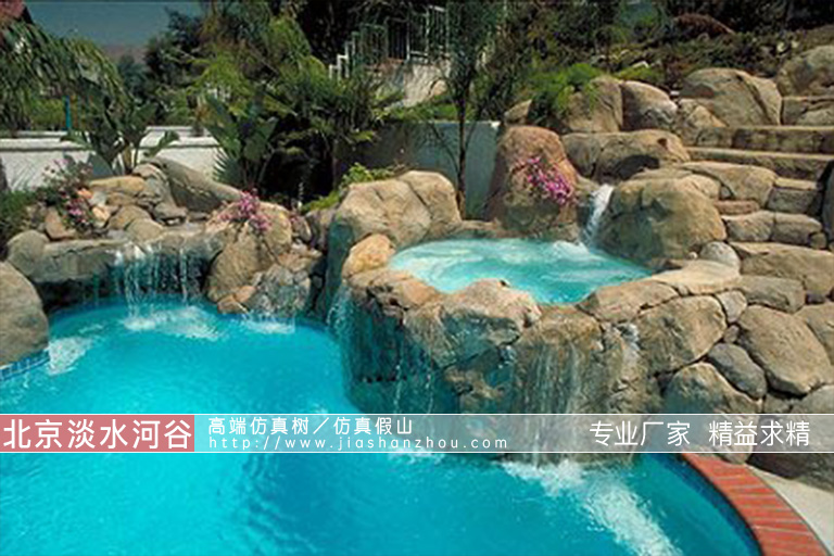 水池假山景觀魚池.jpg 水池假山景觀魚池