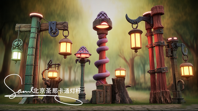 卡通燈桿