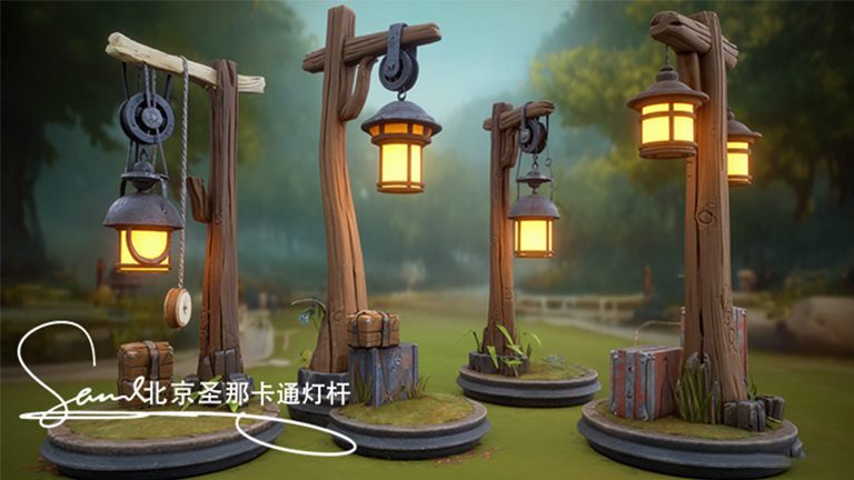 水泥仿木燈桿.jpg 水泥仿木燈桿