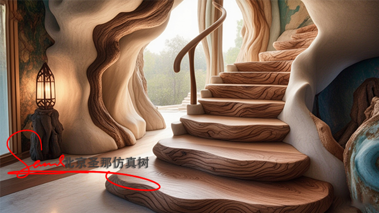 水泥仿木樓梯.jpg 水泥仿木樓梯