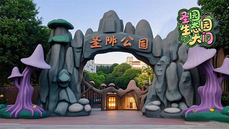 水泥假山大門.jpg 水泥假山大門